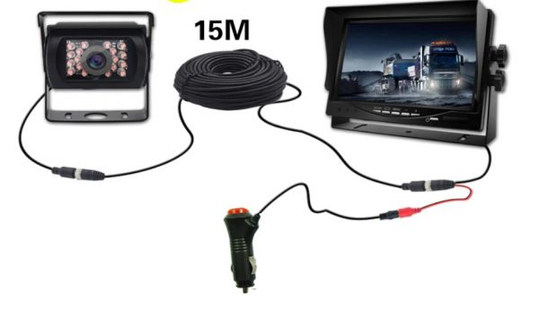 4PIN Heavy Duty Parking Camera System with 7'' Digital Monitor Reversing Kit Truck Van - Image 3