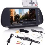 NEW UPGRADED 7'' LCD Wireless Clip-On Mirror Monitor with Reverse Camera Car Universal Parking Assistant Kit