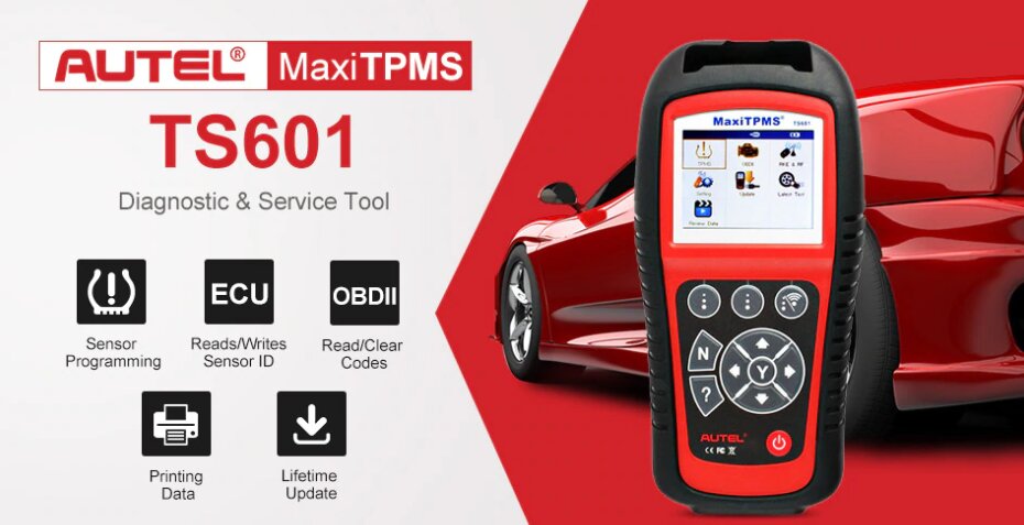 Autel TS601 Tire Pressure Monitoring System OBD2 Scanner TPMS Programming Tool 