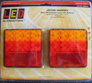 LED Autolamps 12V Trailer Lights Lamps Stop/Tail/Indicator Lamps 100BARE2