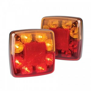 LED AUTOLAMPS 2pcs 12VCopact Combination Lamp - Stop/Tail/Indicator/Reflector - Twin pack blister