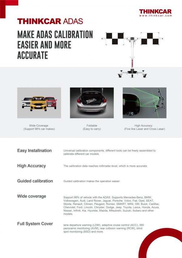 THINKCAR ADAS Calibration Stand Standard Configuration