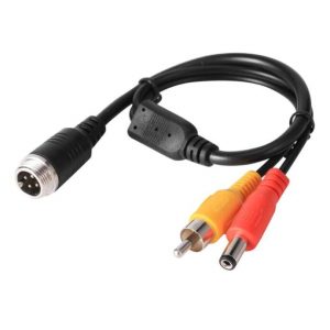 4 Pin Male to RCA Male IP CCTV Camera Extension Cable Adapter Converter for DVR Security Camera