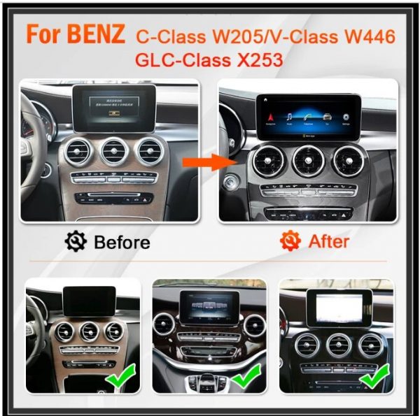 Car Stereo Mercedes Benz C Class W205 S205 2013-2019 Touchscreen Head Unit Multimedia