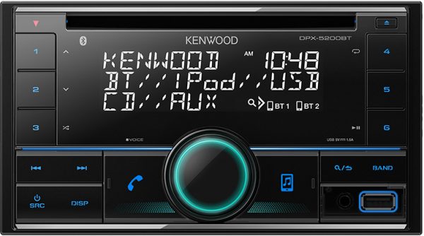 KENWOOD Bluetooth Double Din Car Stereo with CD Player