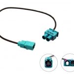 CONNECTS2 Twin Male Fakra – Single Female Fakra Antenna Adapter