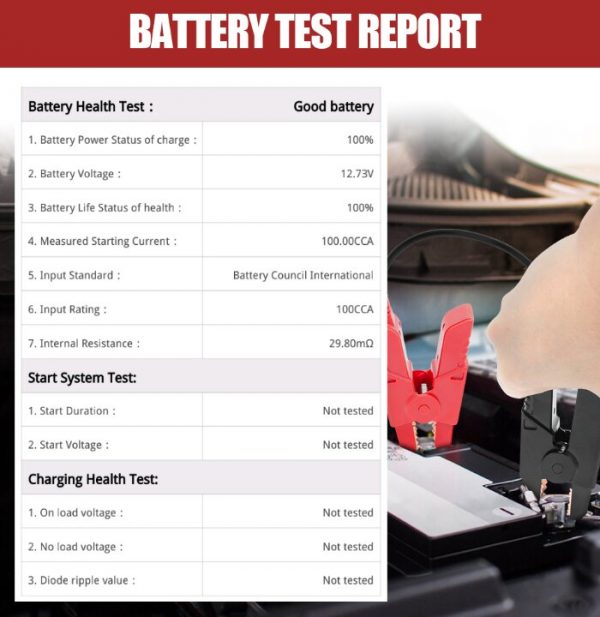 LAUNCH BST360 Full 12V Car Battery Tester Automotive Motorcycle Voltage Scanner Tool for X431 V/V+/PRO3S+/PAD V/Android /IOS