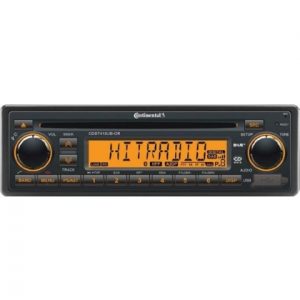 Continental CCD7418UB-OR 12V Single Din Stereo with Bluetooth / CD Player / USB