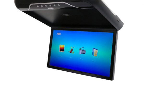 19'' 12V/24V MP5 Roof Monitor LCD Flip Down Screen Overhead Multimedia Video with HDMI / USB / SD Card CarRadio.ie