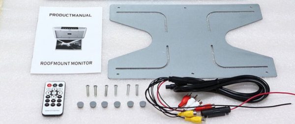 19'' 12V/24V MP5 Roof Monitor LCD Flip Down Screen Overhead Multimedia Video with HDMI / USB / SD Card CarRadio.ie