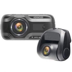 KENWOOD DRV-A601W & (KCA-R200) 2CH Dash Cam Car GPS DVR Front & Rear Recording Camera Kit Bundle