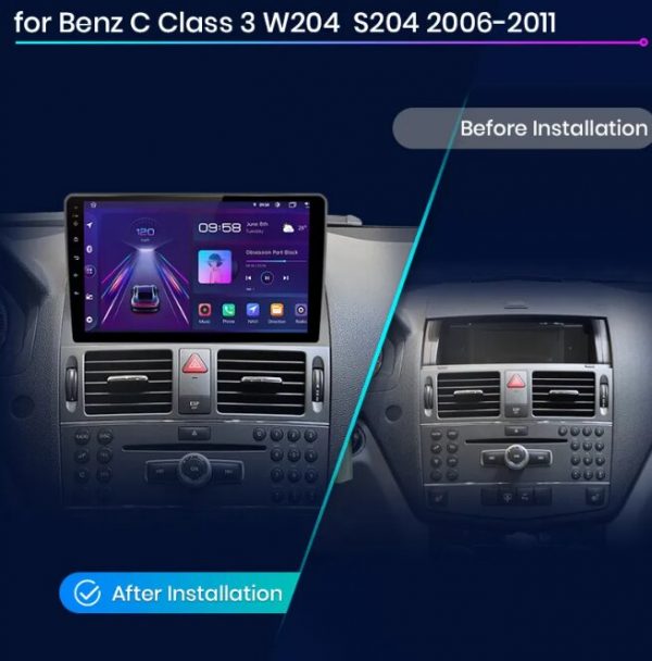Car Stereo CarPlay For Mercedes Benz C Class 3 W204 S204 2006 - 2011 Android Touchscreen Multimedia CarRadio.ie