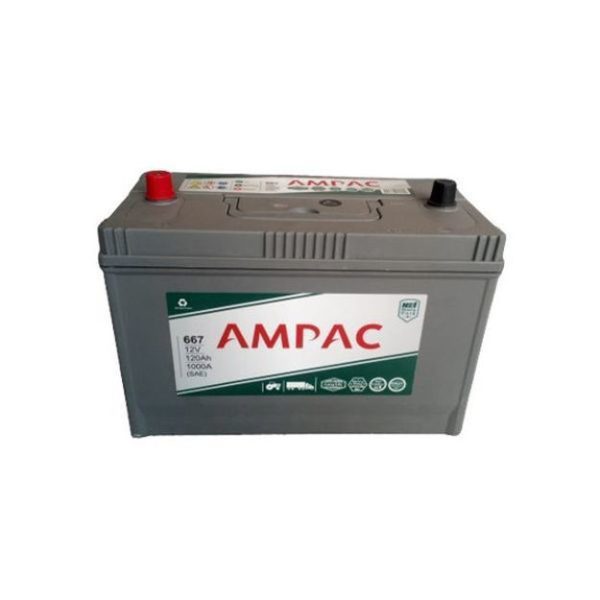 AMPAC 120Ah 1000A 667 12V Battery CarRadio.ie