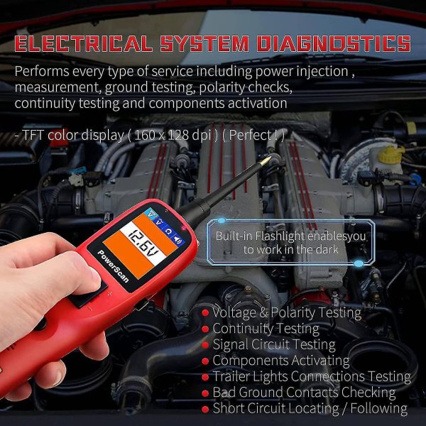 AUTEL PowerScan PS100 12V/24V Power Sensor Circuit Electrical Tester - Image 4