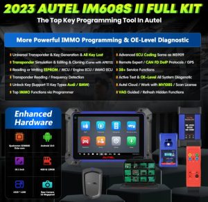 AUTEL NEW 2023 IM608S II Full Kit Diagnostic Key Programming Scanner Tool CarRadio.ie