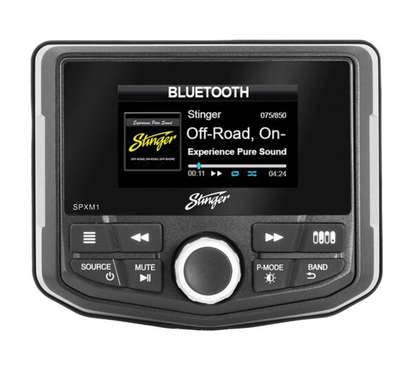 STINGER SPXM1 - Marine and Powersports Stereo TFT Digital Media Player with built-in Amplifier / AUX / USB CarRadio.ie
