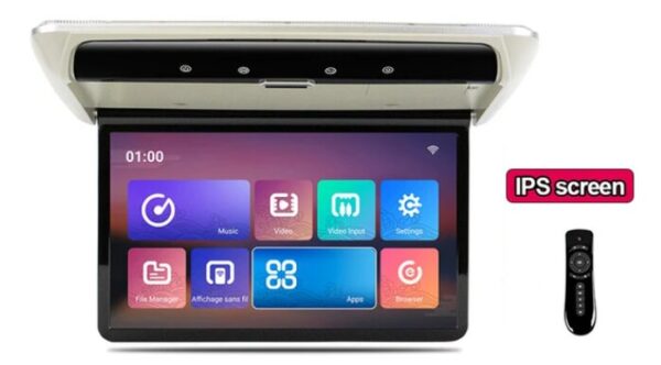 15.6' FLIP DOWN Android Car Monitor Multimedia Player Roof Mount Display Ceiling TV Support AirPlay Miracast HDMI CarRadio.ie