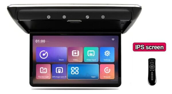 15.6' FLIP DOWN Android Car Monitor Multimedia Player Roof Mount Display Ceiling TV Support AirPlay Miracast HDMI CarRadio.ie
