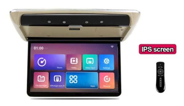 15.6' FLIP DOWN Android Car Monitor Multimedia Player Roof Mount Display Ceiling TV Support AirPlay Miracast HDMI CarRadio.ie