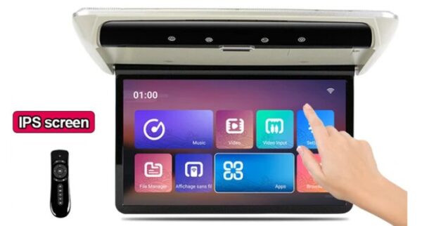 15.6' FLIP DOWN TOUCH PRO-Android Car Monitor Multimedia Player Roof Mount Display Ceiling TV Support AirPlay Miracast HDMI Touch Screen CarRadio.ie