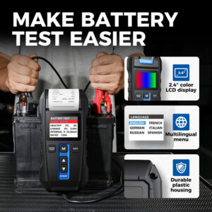 TOPDON BT300P 12V Car Battery Tester with Printer Vehicle Cranking Charging Scanner Tool CarRadio.ie