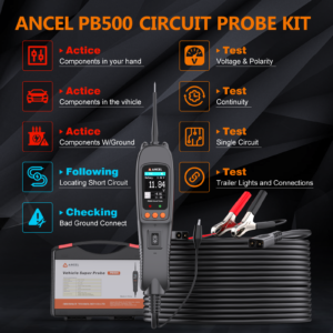 ANCEL PB500 - Automotive Power Circuit Probe Tester 12V 24V Car Multi Meter Tool CarRadio.ie