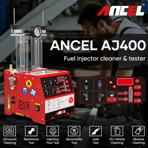 ANCEL AJ400 - Fuel Injector Cleaner Tester Nozzles Ultrasonic Cleaning Machine CarRadio.ie