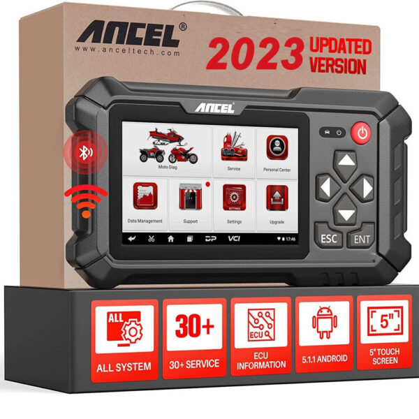 ANCEL MT500 - Universal Motorcycles Diagnostic Tool OBD2 full Systems Scanner Service Reset CarRadio.ie