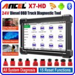 ANCEL X7 HD - Heavy Duty Diagnostic Scanner Tool For Trucks Van Bus Plant Machine Agricultural Construction Machinery CarRadio.ie