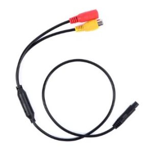 Mini 4-Pin Male To Female Connector RCA CVBS Wire Signal Power Adapter Harness CarRadio.ie