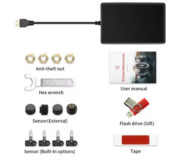 Add-on 4x TPMS Sensors with Android Stereo Built-in / External CarRadio.ie