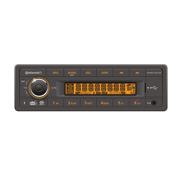 Continental TRDW312UB-OR - MP3 car radio with DAB / Bluetooth / USB / AUX-IN CarRadio.ie