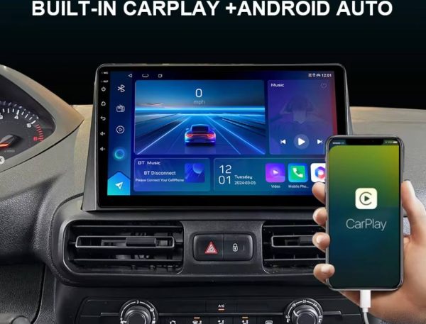 Car Radio CarPlay Peugeot Partner Citroen Berlingo Opel Combo Android Head Unit Touchscreen Stereo - Image 4