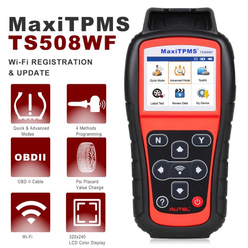 AUTEL MaxiTPMS TS508WF TPMS Relearn Tool Activate/Relearn All Sensors CarRadio.ie