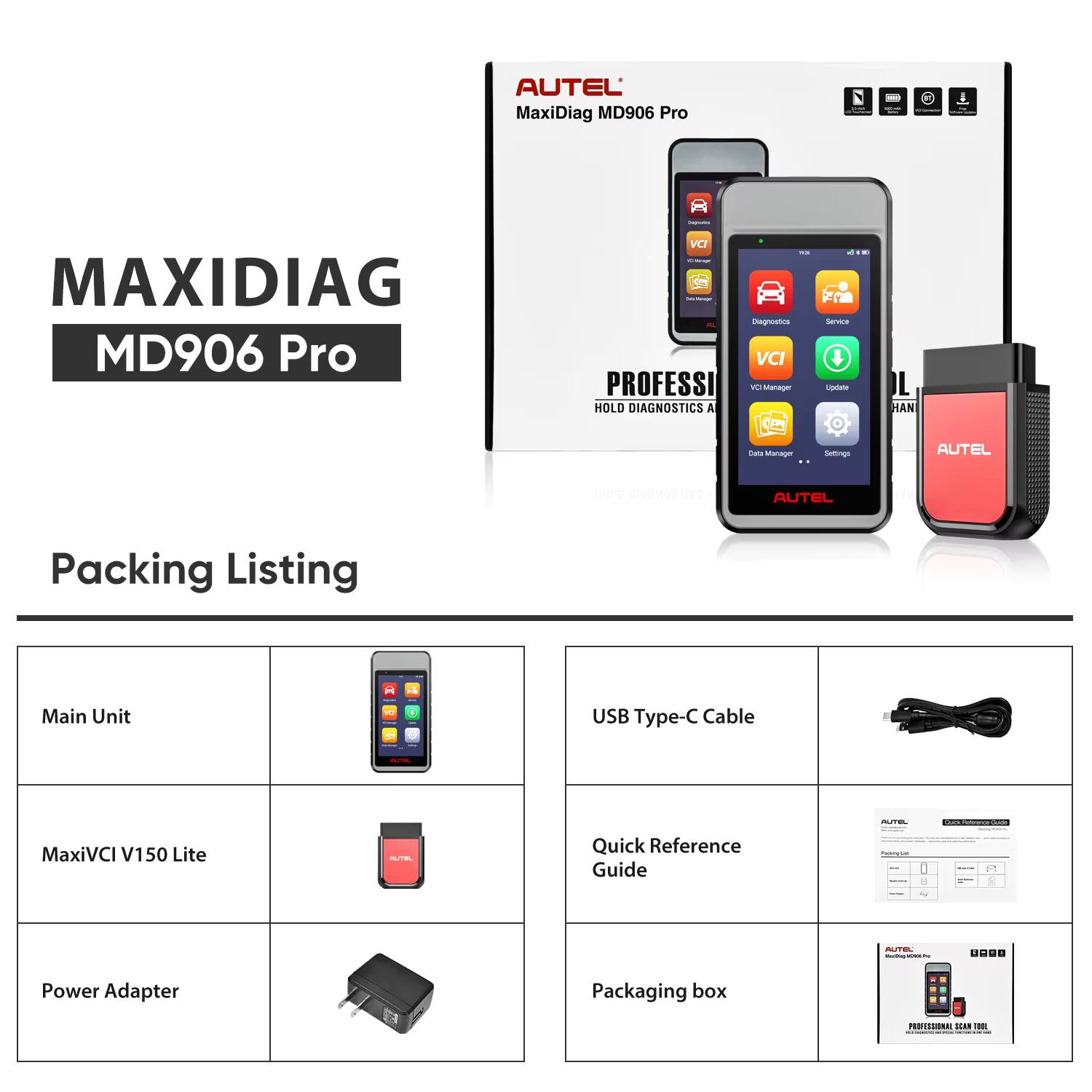 AUTEL MD906Pro Autel MaxiDiag Scan Tool | CarRadio.ie