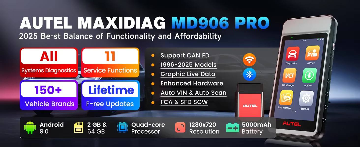 AUTEL MD906Pro Autel MaxiDiag Scan Tool | CarRadio.ie