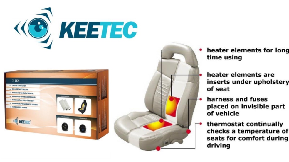 KEETEC Car Seat Heater CSH3 5-Stage for 1 Seat | Heated Seat CarRadio.ie